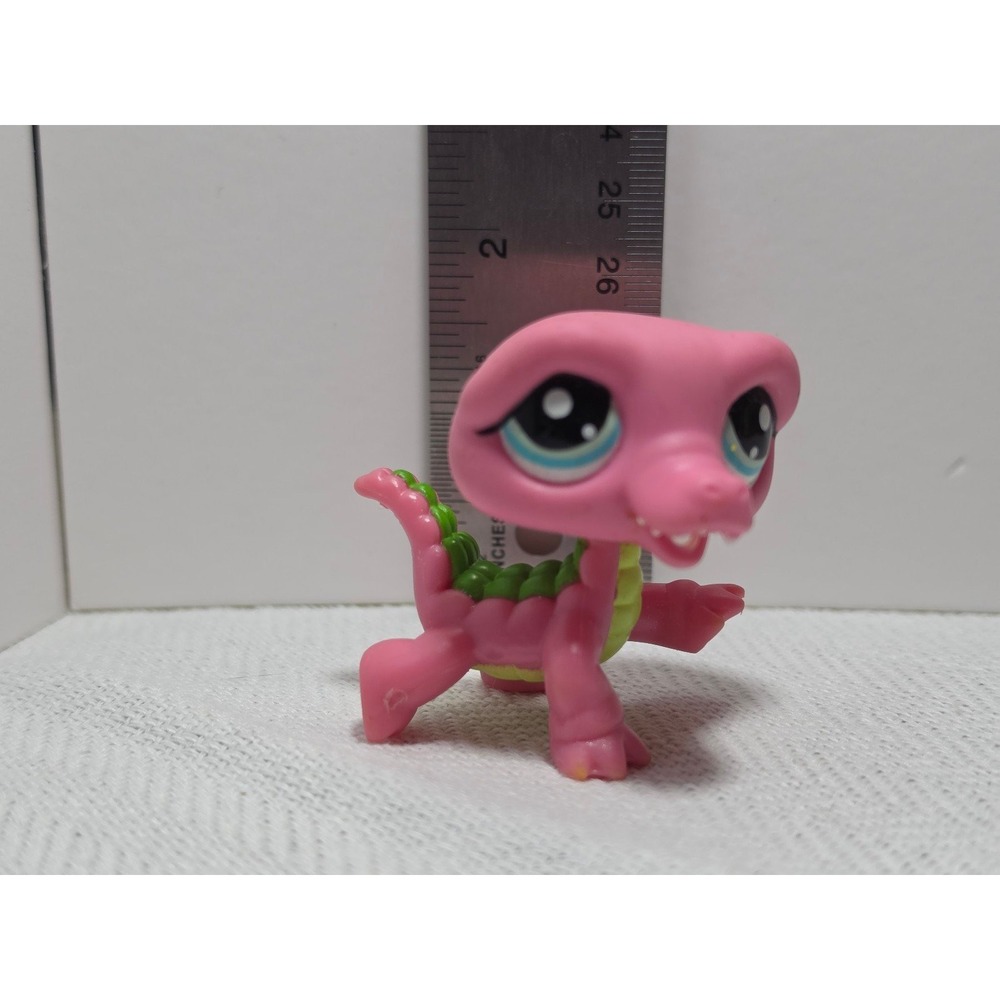 LPS Littlest Pet Shop Crocodile Figure, model #1464‎ pink green replacement Toy